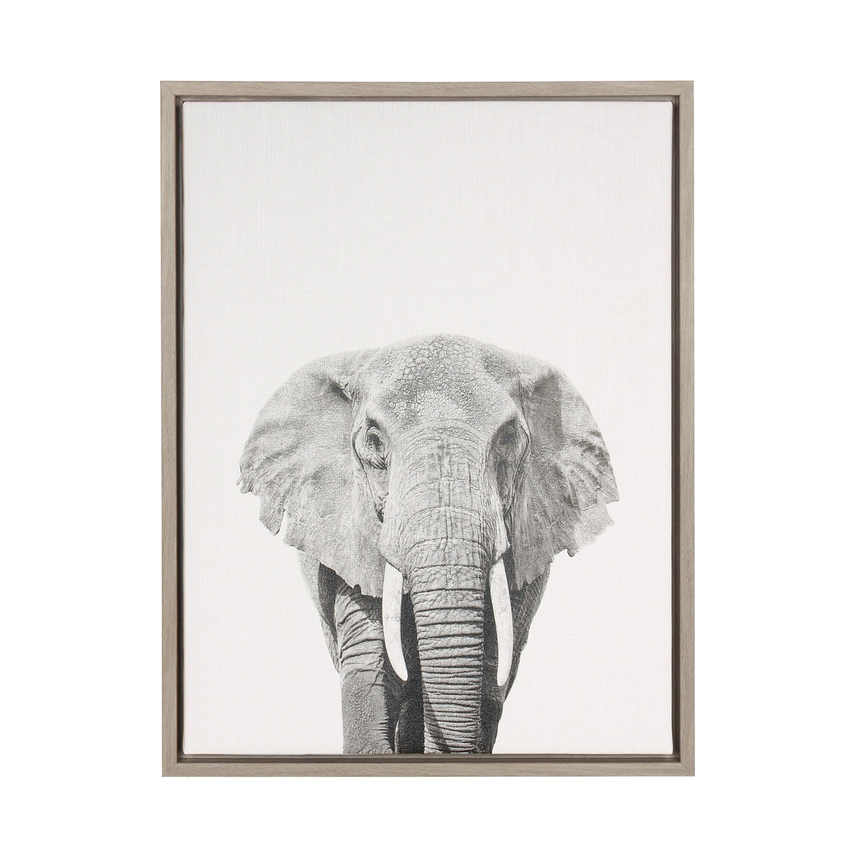 Sylvie Elephant Framed Canvas by Simon Te of Tai Prints