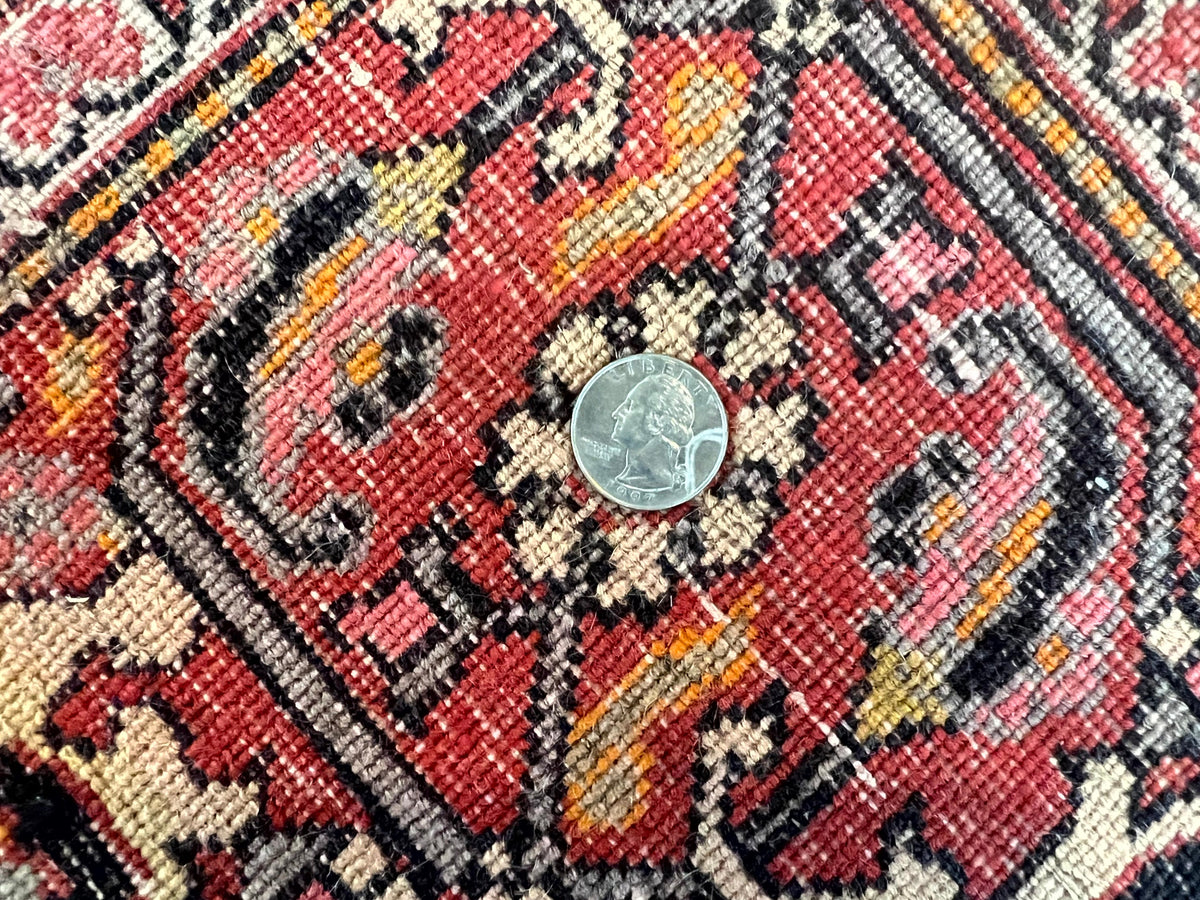 Rare Antique Persian Tabriz Rug 9x12, Red, Handmade, Wool - Jewel Rugs, view 12