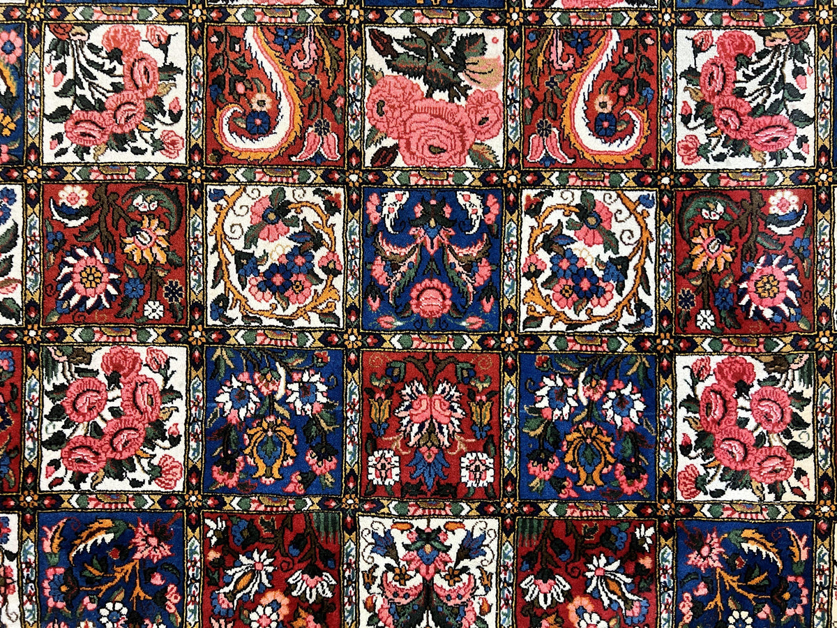 Persian Bakhtiari Rug 10x14, Multicolor Khesti Panel Design - Jewel Rugs, view 4