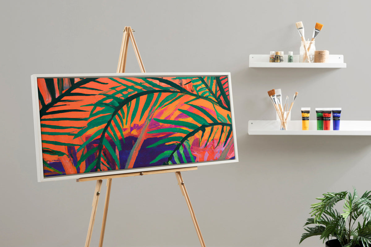 Sylvie Blank Framed Canvas 18x40
