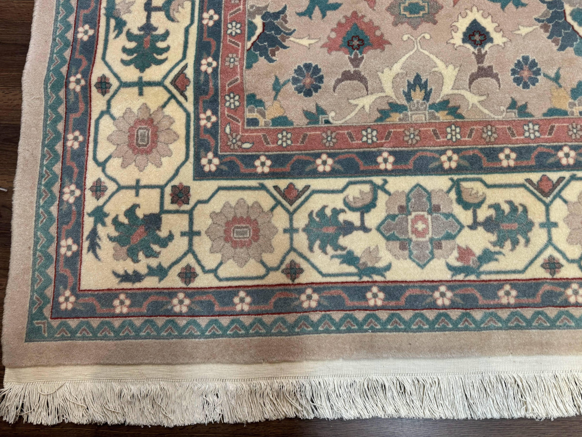 Palace Size Wool Rug 10x18, Sino Persian Kerman Rug, Oversized Hand Knotted Carpet, Light Taupe, Allover Pattern - Jewel Rugs, view 9