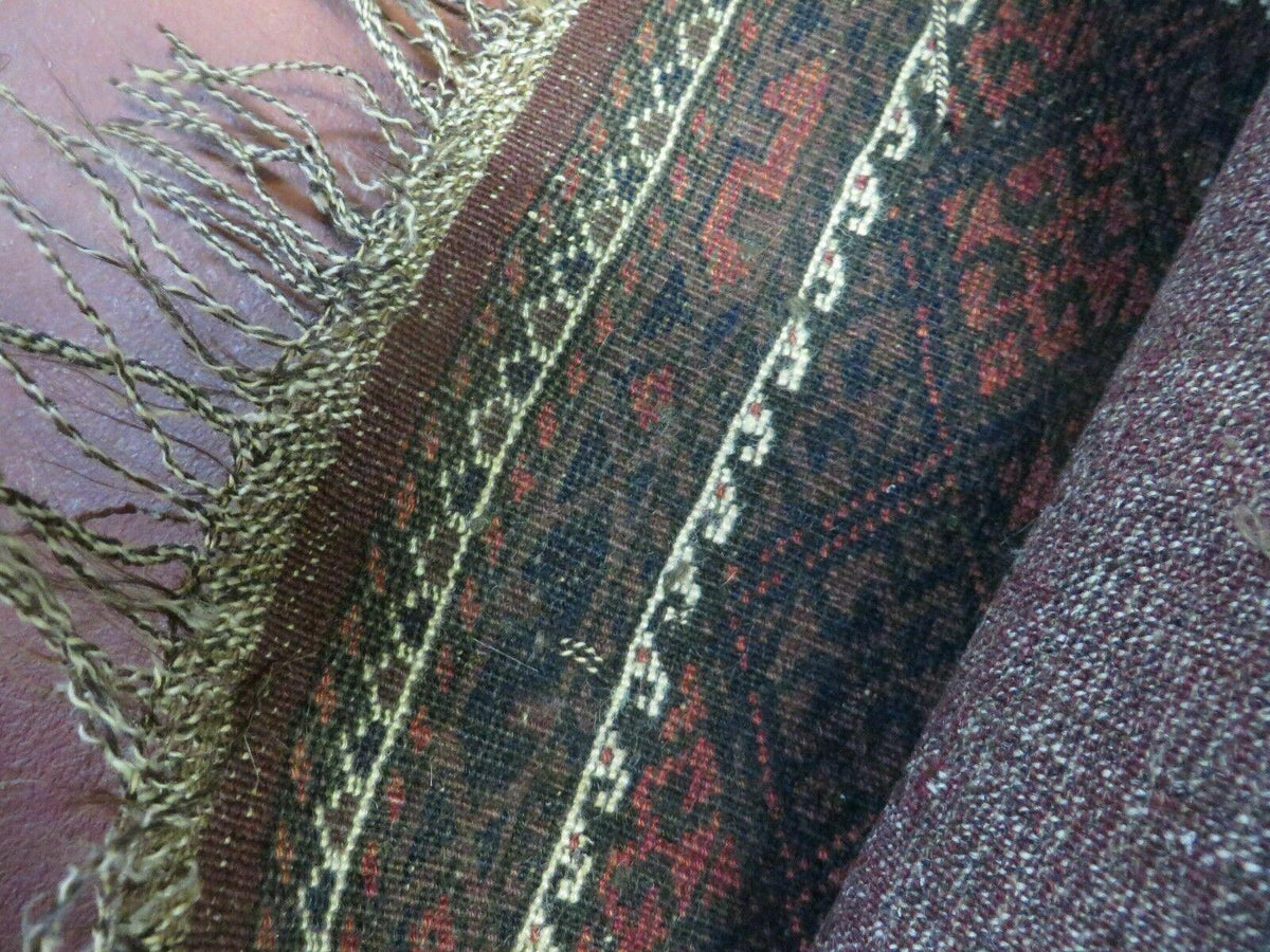 2' X 3' Antique Handmade Pakistani Bokhara Turkoman Balouchi Wool Rug Mat Nice - Jewel Rugs, view 10