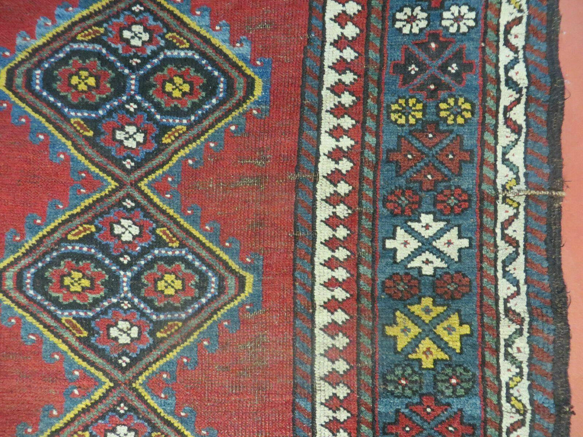 3' X 6' Antique 1920s Handmade Caucasian Karabagh Ganjeh Talesh Wool Rug Nice - Jewel Rugs, view 8