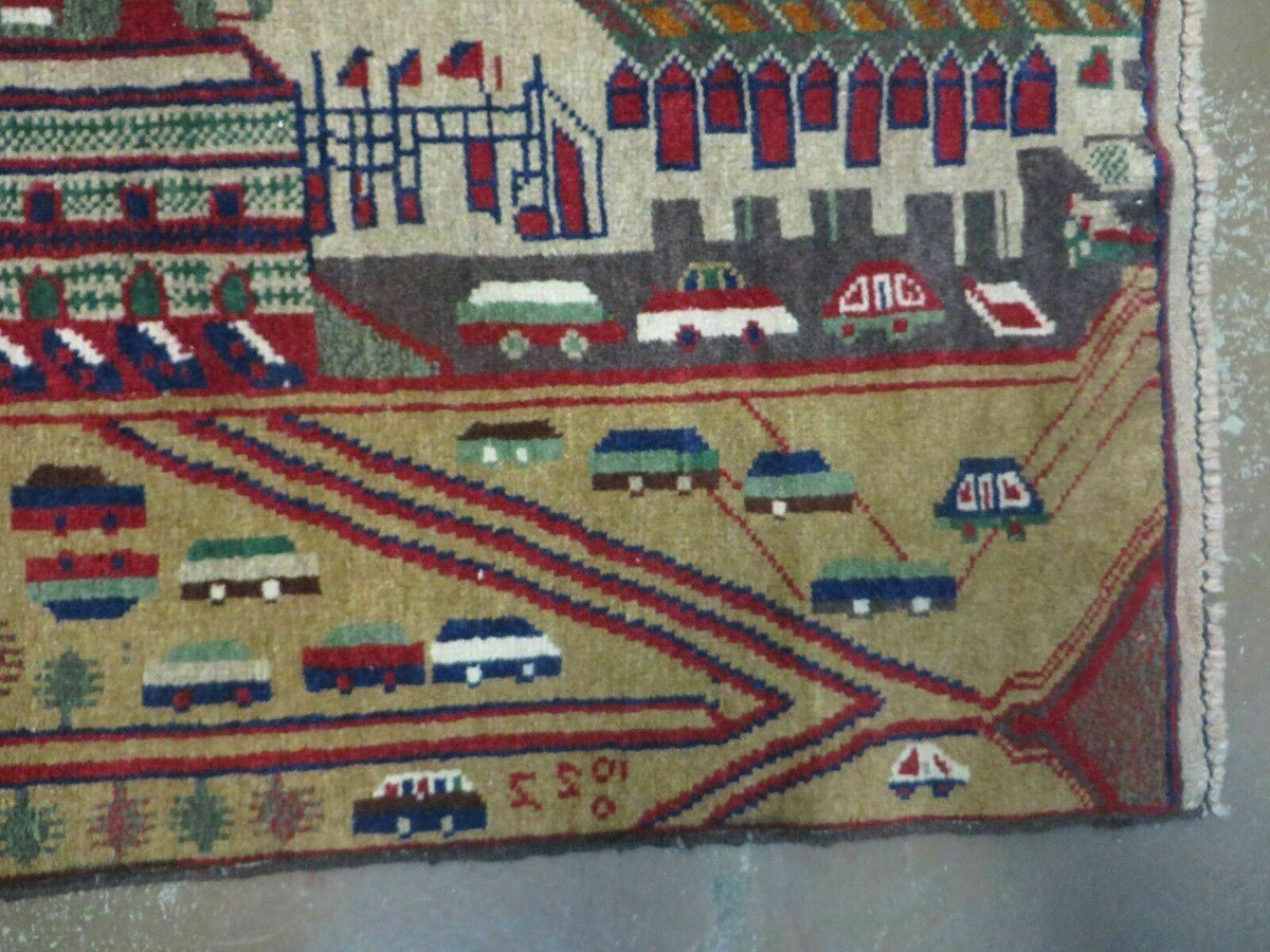 3' X 5' New Vintage Handmade Afghan Balouch Tribal Wool Pictorial Rug # 302 - Jewel Rugs, view 7