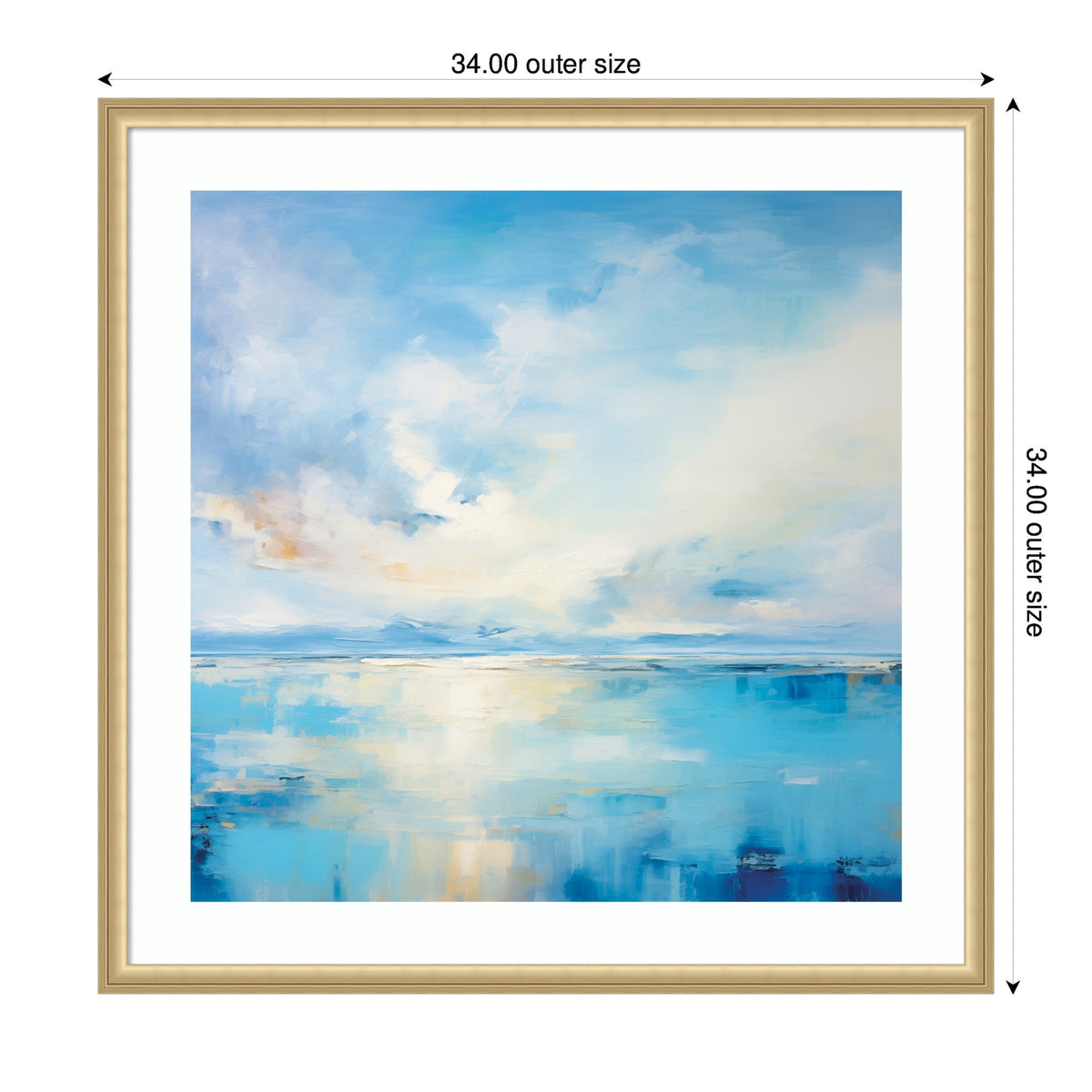 Framed Art Serene Coastal Waters Tranquil Landscape by The Creative Bunch Studio