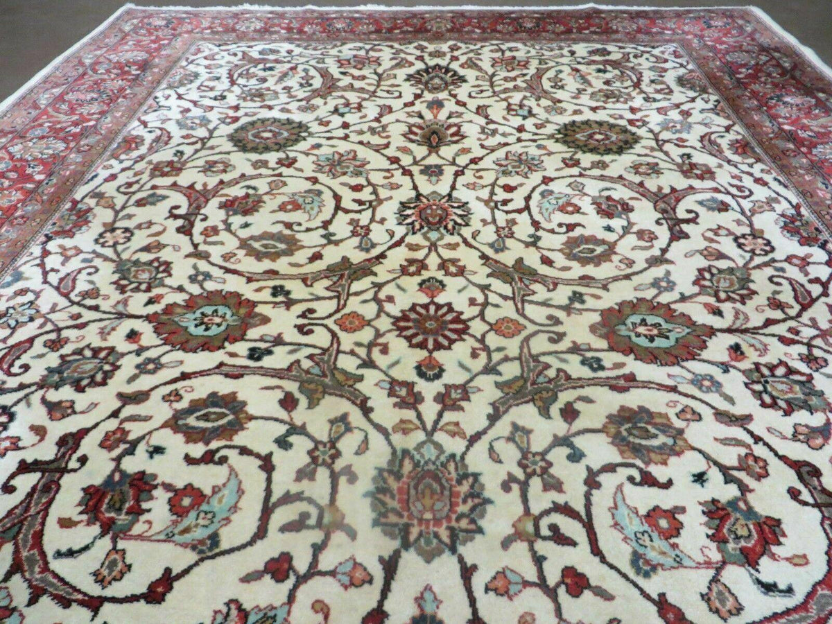 7' X 10' Vintage Handmade India Floral Oriental Wool Rug Hand knotted Carpet - Jewel Rugs, view 11