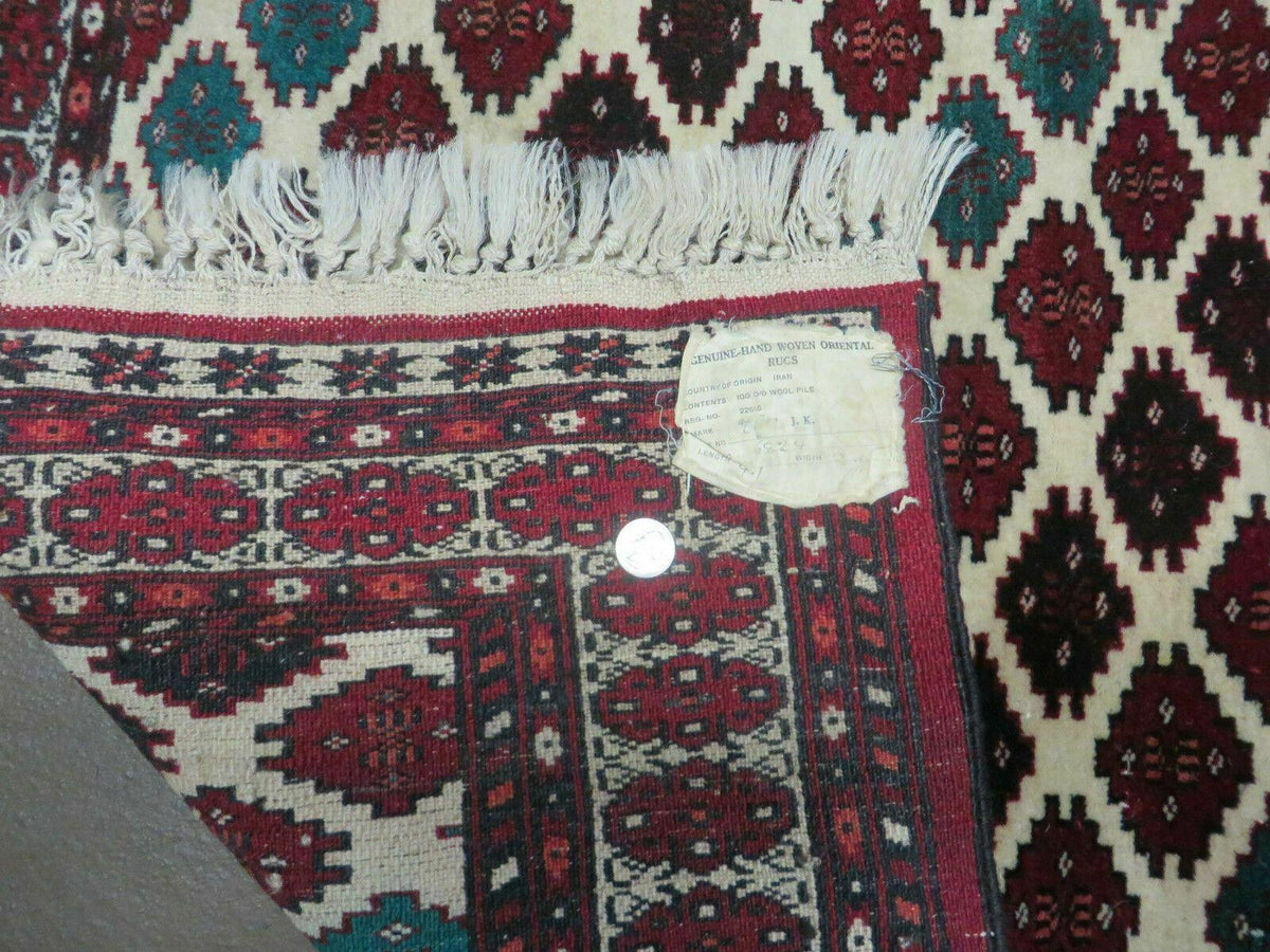 3' X 4' Vintage Handmade Pakistan Bokhara Turkoman Balouch Wool Rug Mat Nice - Jewel Rugs, view 11