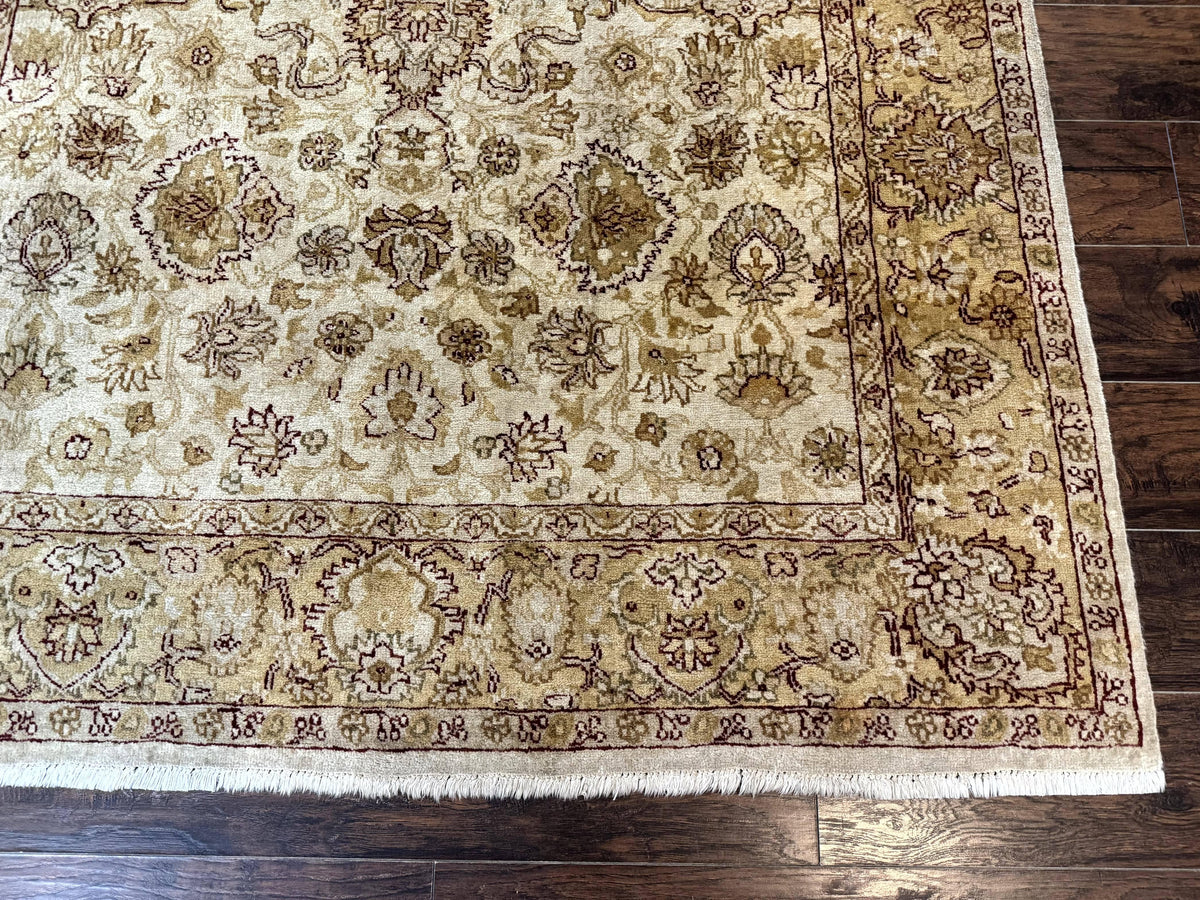 Turkish Oushak Rug 6x9, Vintage, Beige - Jewel Rugs, view 9
