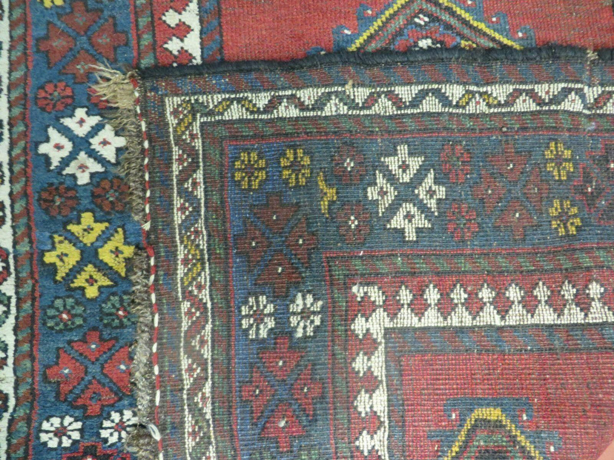 3' X 6' Antique 1920s Handmade Caucasian Karabagh Ganjeh Talesh Wool Rug Nice - Jewel Rugs, view 11