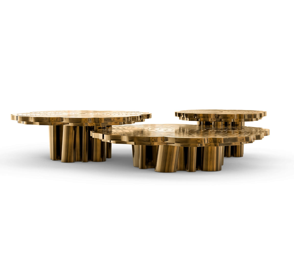 Fortuna Patina Set Of 3 Center Table by Boca do Lobo