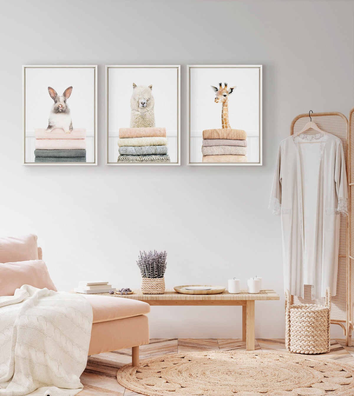 Sylvie Fold Alpaca Framed Canvas by Amy Peterson Art Studio
