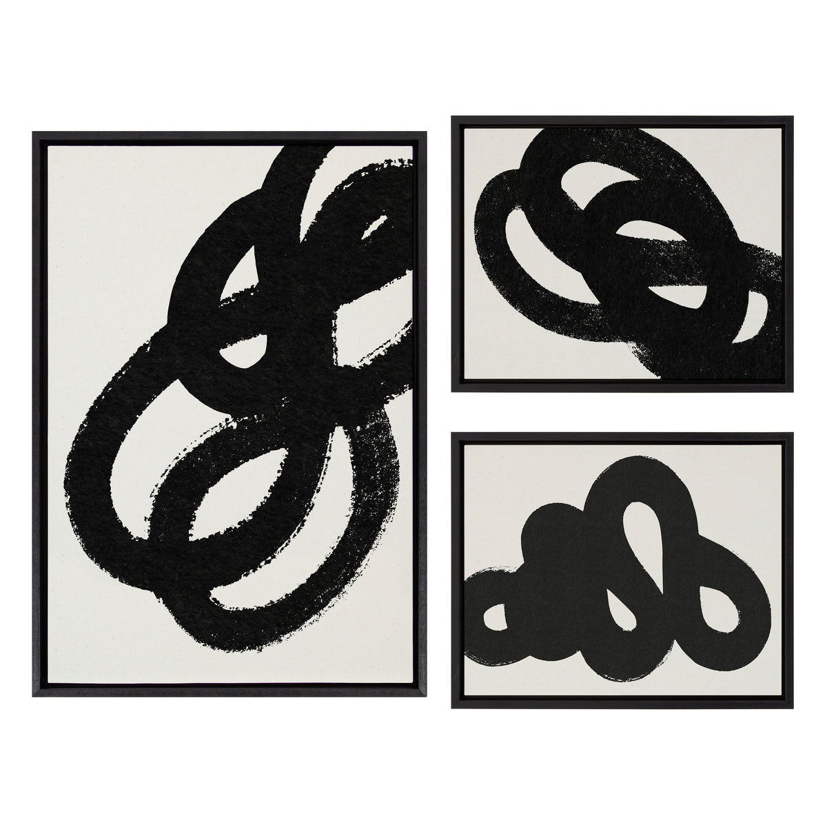 Sylvie Black Path, Follow the Path and This Way Framed Canvas by Rocket Jack