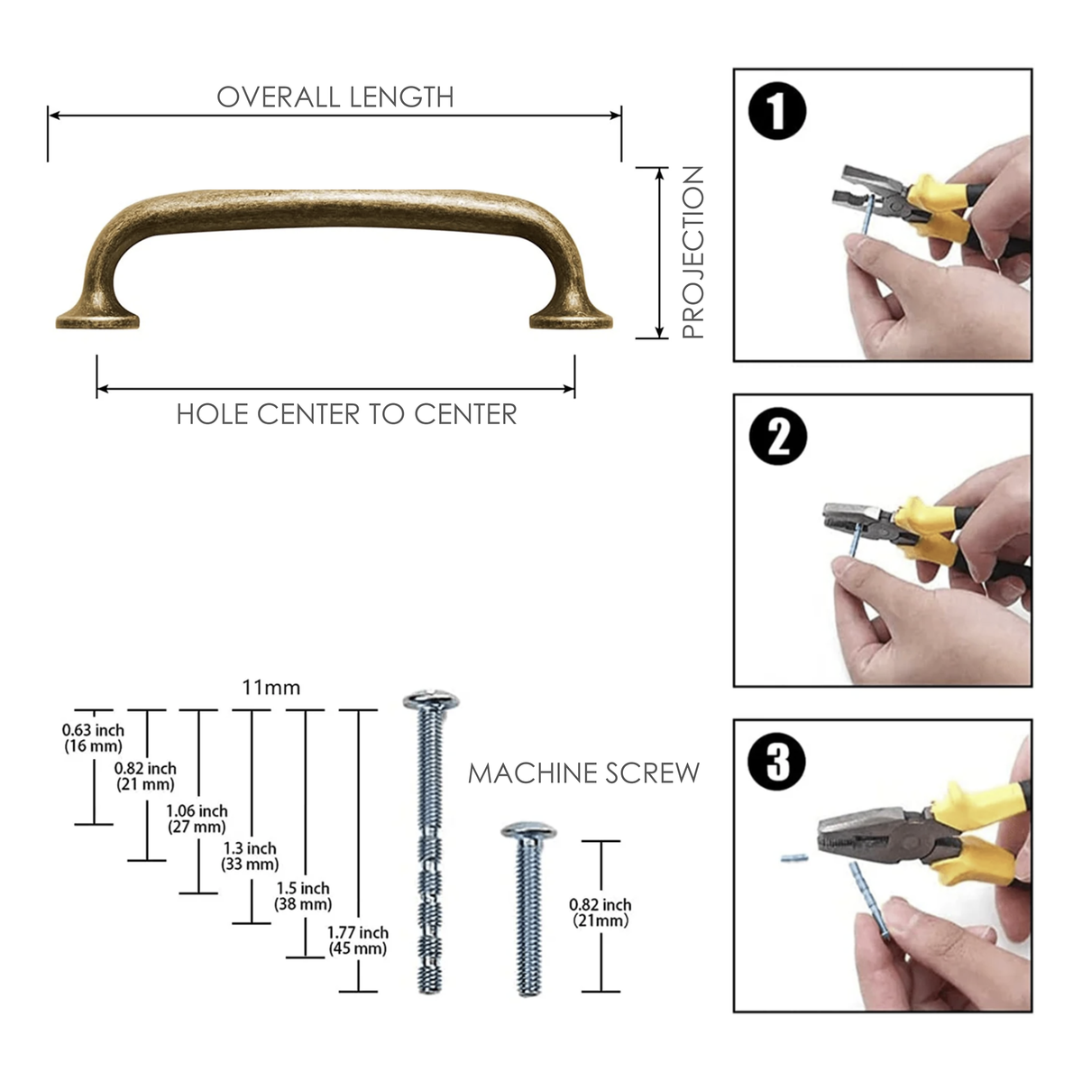 Squared Modern Finger Pulls - Source by Studio Skara, view 6