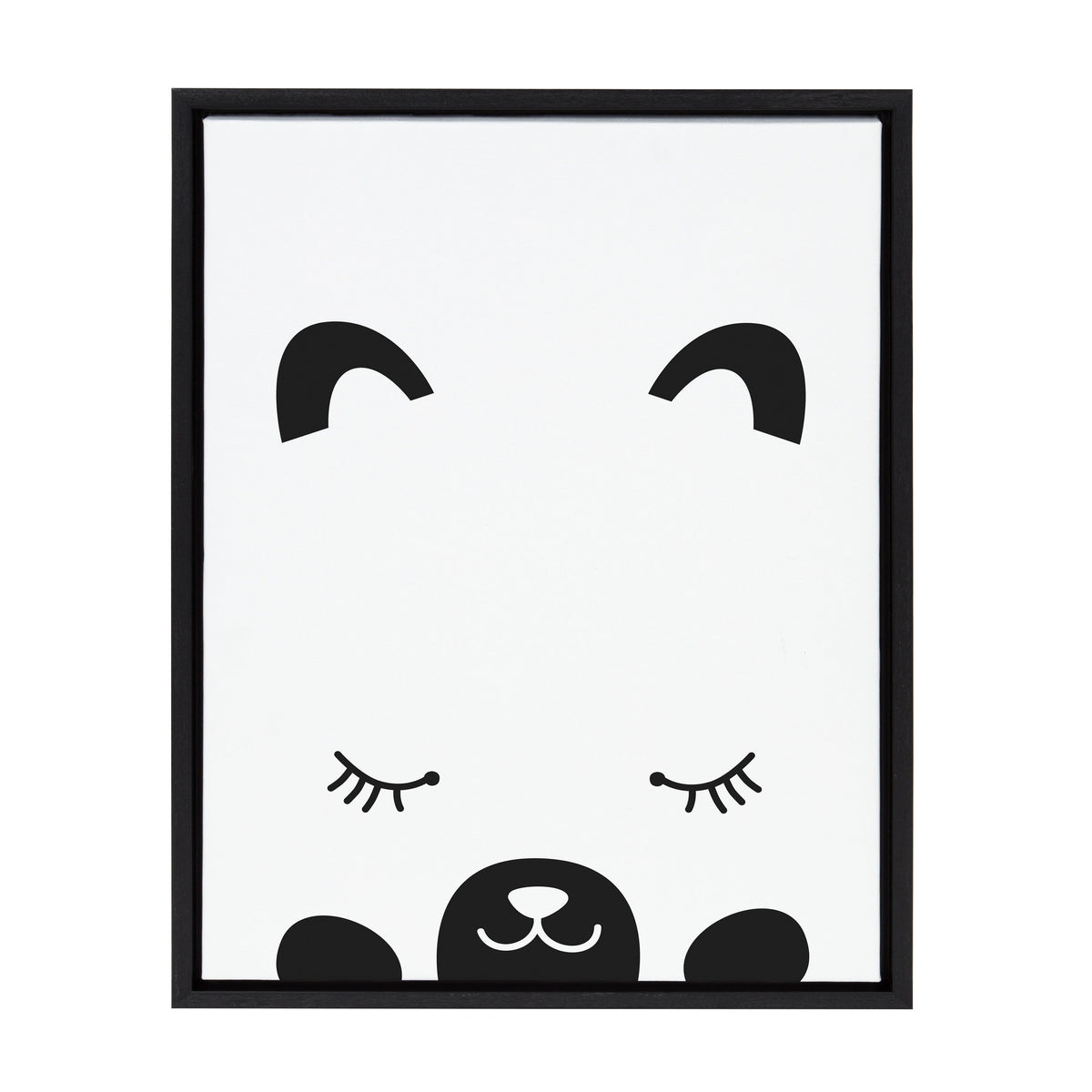 Sylvie Modern Baby Bear Framed Canvas by Rachel Lee of My Dream Wall