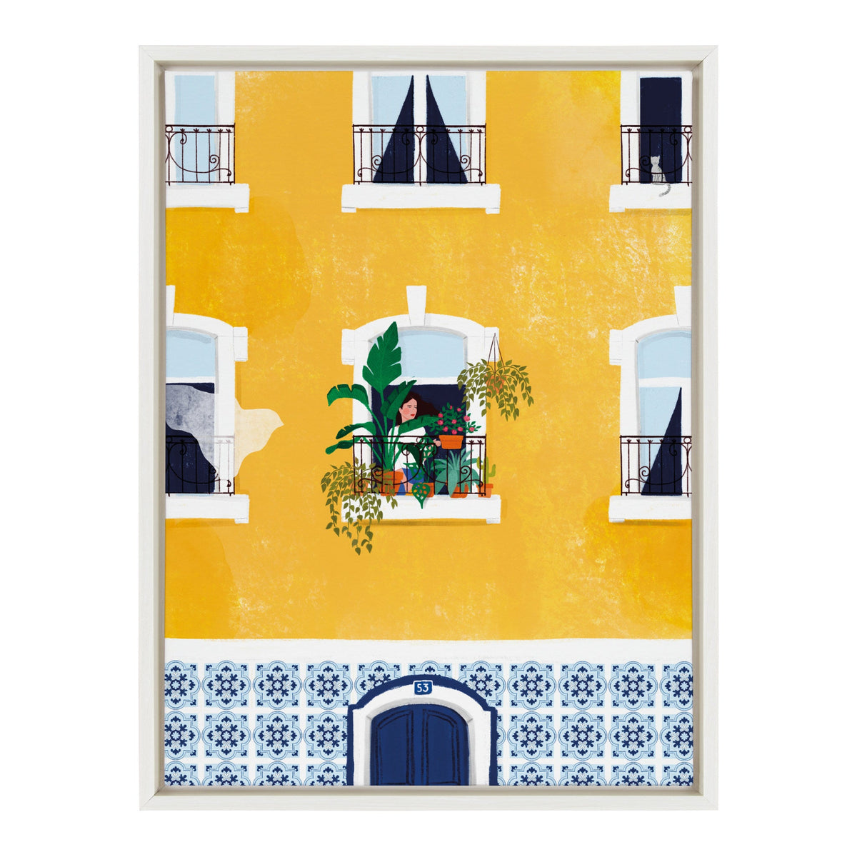 Sylvie Lisbon Framed Canvas by Maja Tomljanovic