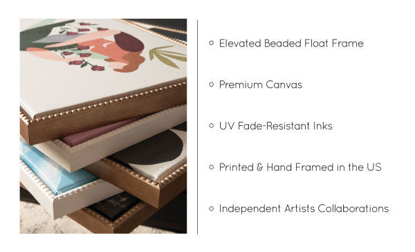 Sylvie Three Pink Peonies Framed Canvas by Mackenzie Nelson