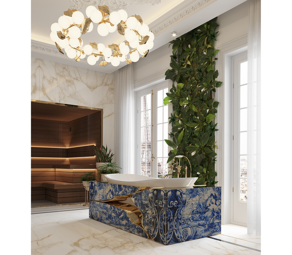 Hera Round I Suspension Lamp by Boca do Lobo – view 2