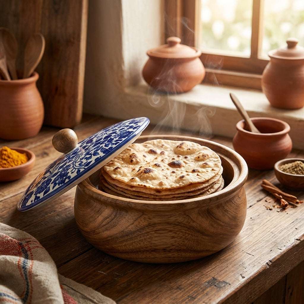 Small Mango Wood Chapati Box — House of Avana, view 1 of 10
