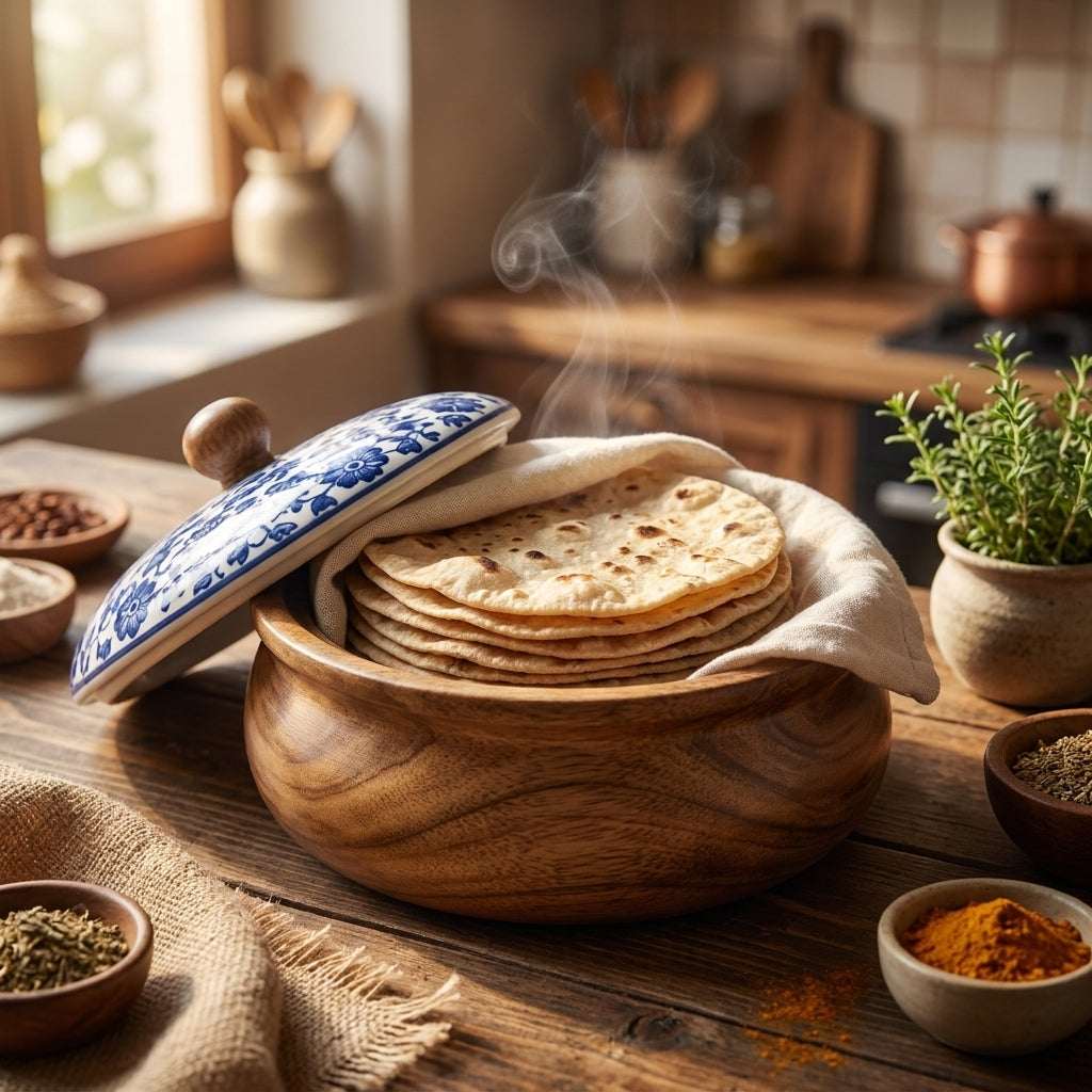 Small Mango Wood Chapati Box — House of Avana, view 2 of 10