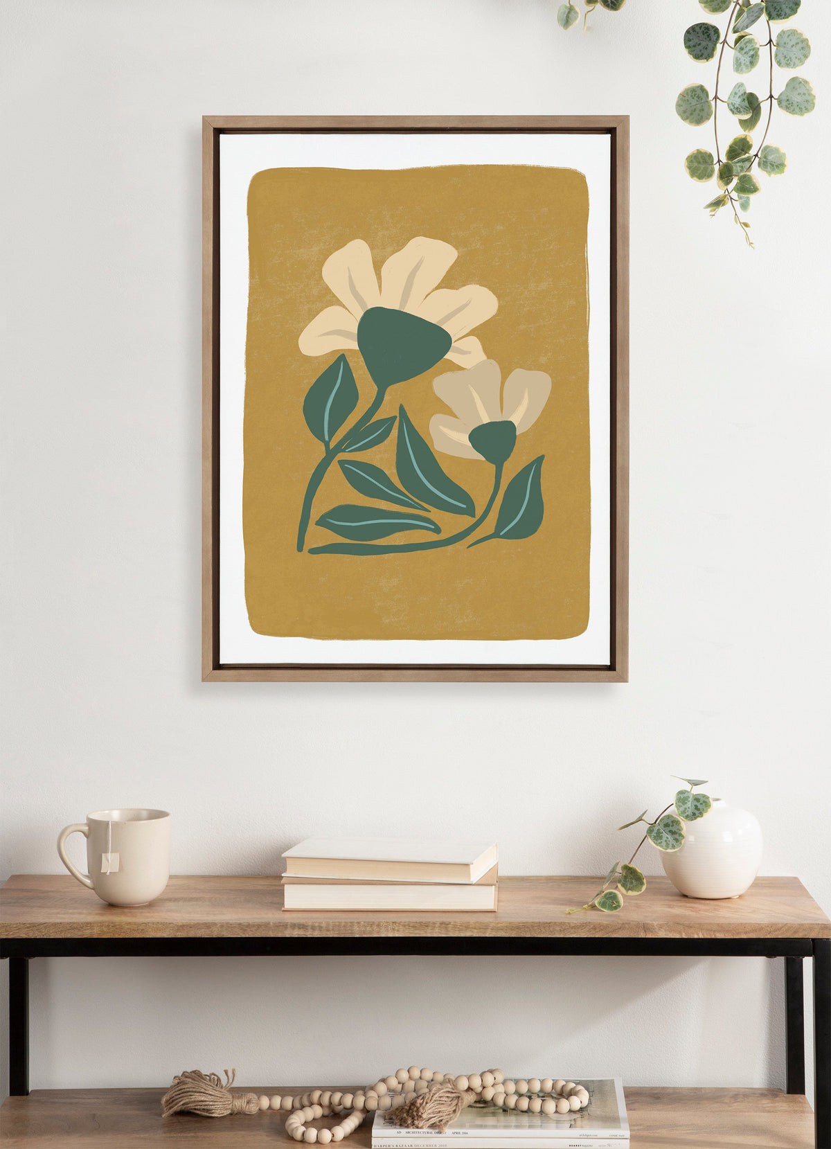 Sylvie Happy Flowers Framed Canvas by Oris Eddu