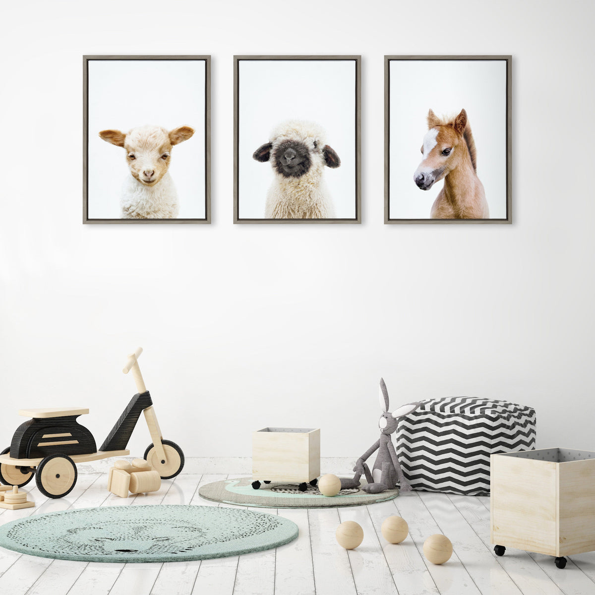 Sylvie Animal Studio Baby Horse Framed Canvas by Amy Peterson Art Studio