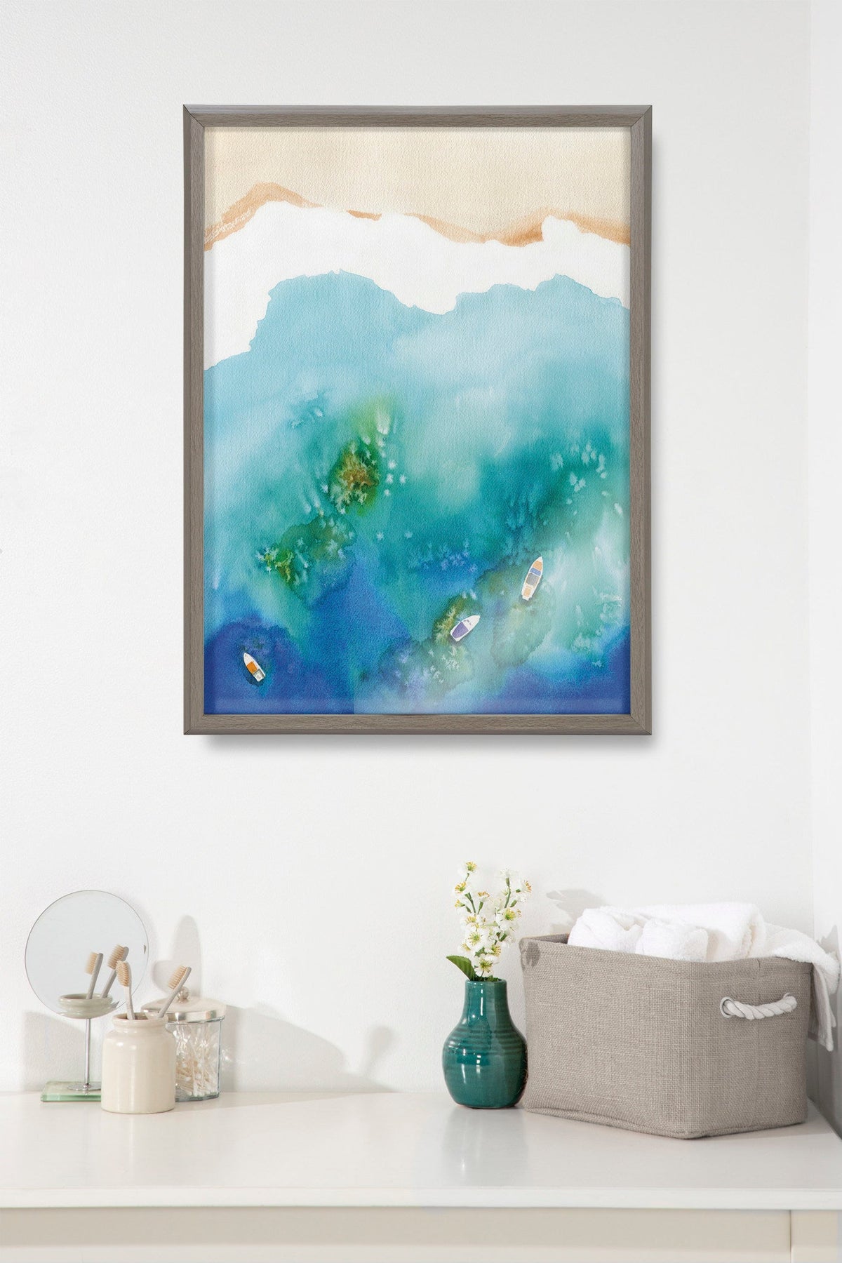 Blake Voyage Framed Printed Glass by Janet Meinke-Lau