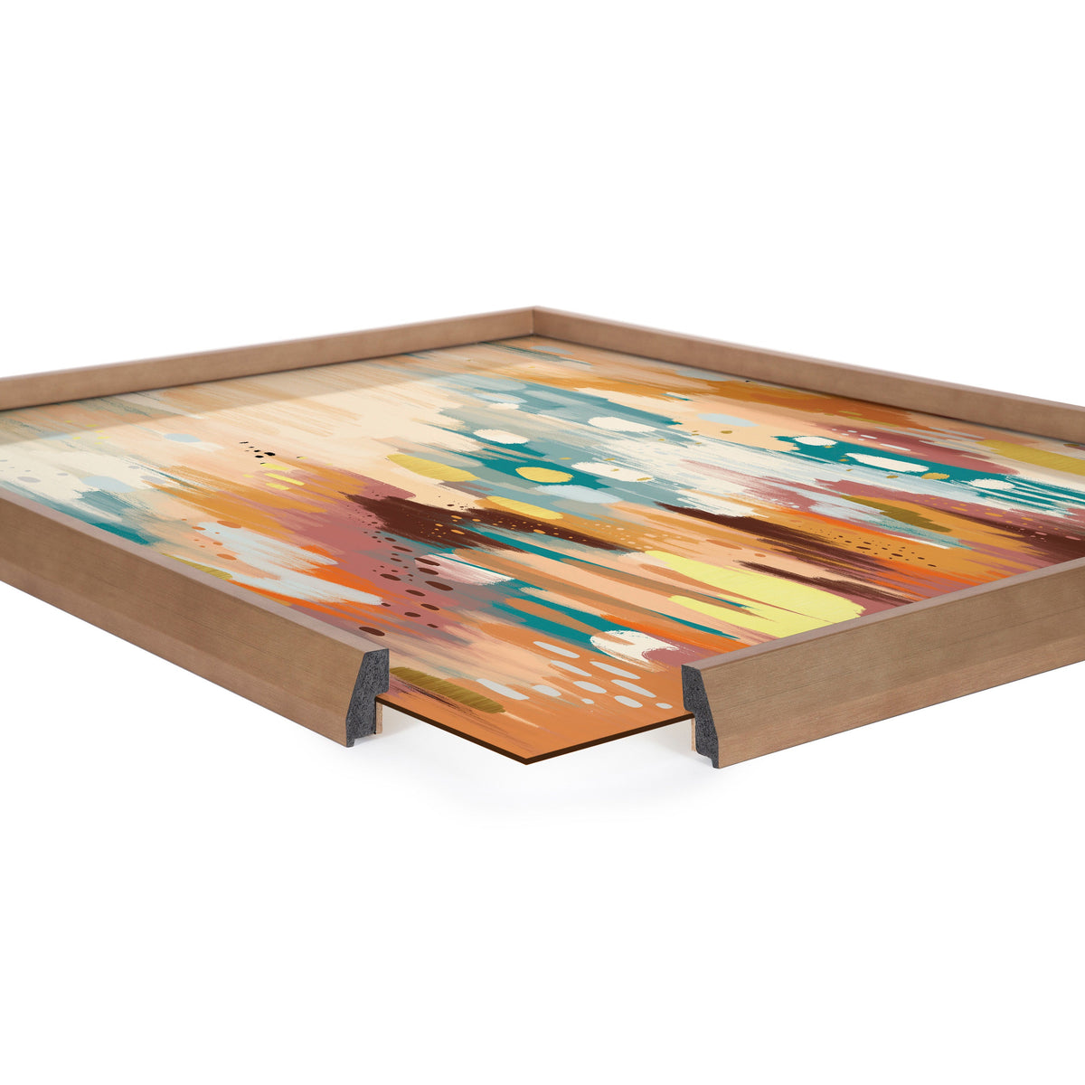 Blake Brushstroke 133 Framed Printed Glass by Jessi Raulet of Ettavee