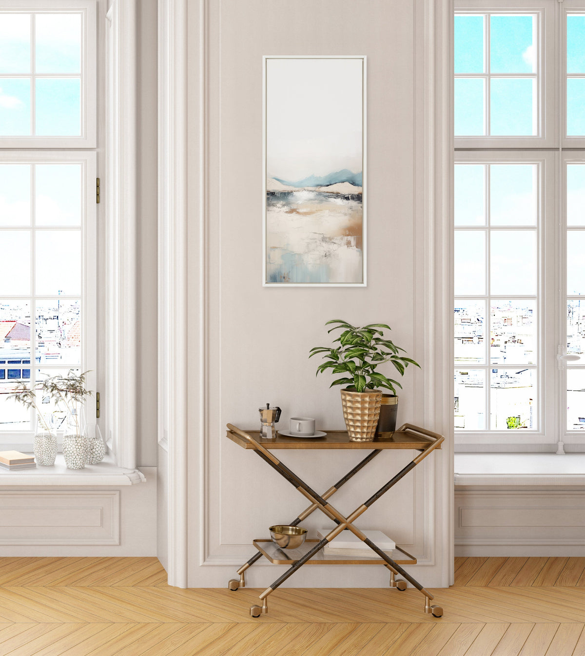 Sylvie Tranquil Landscape IV Framed Canvas by Amy Lighthall