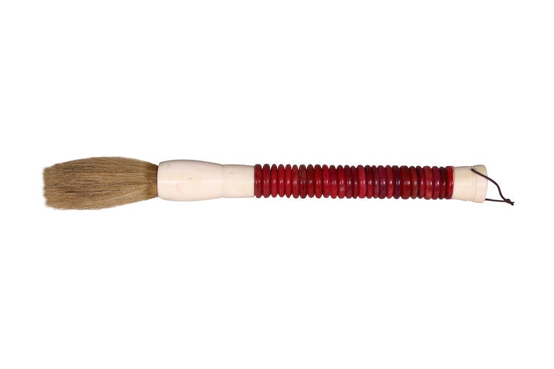 Red Jade Abacus Disk Calligraphy Brush image