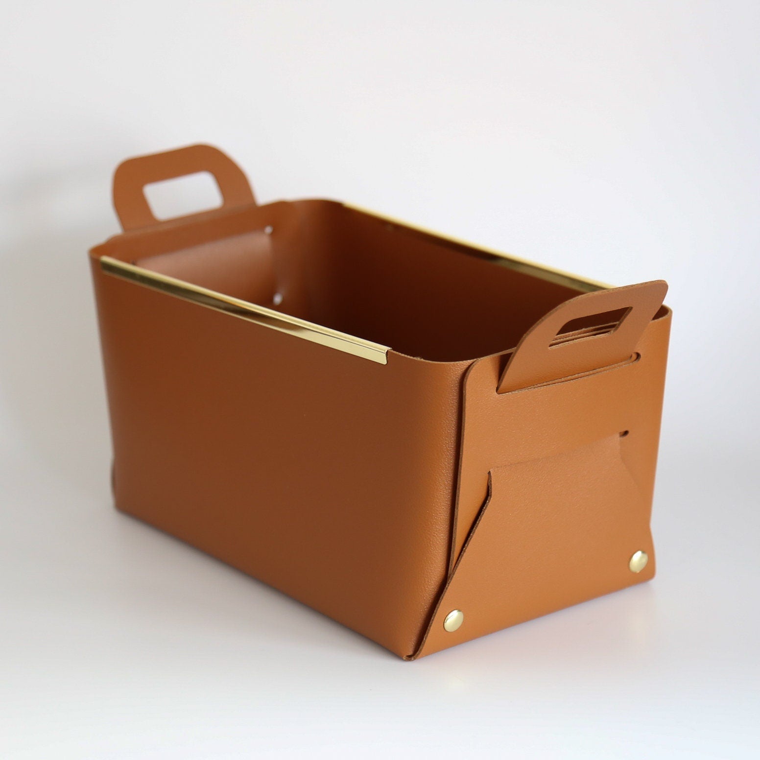 Storage Basket With Metal Edge