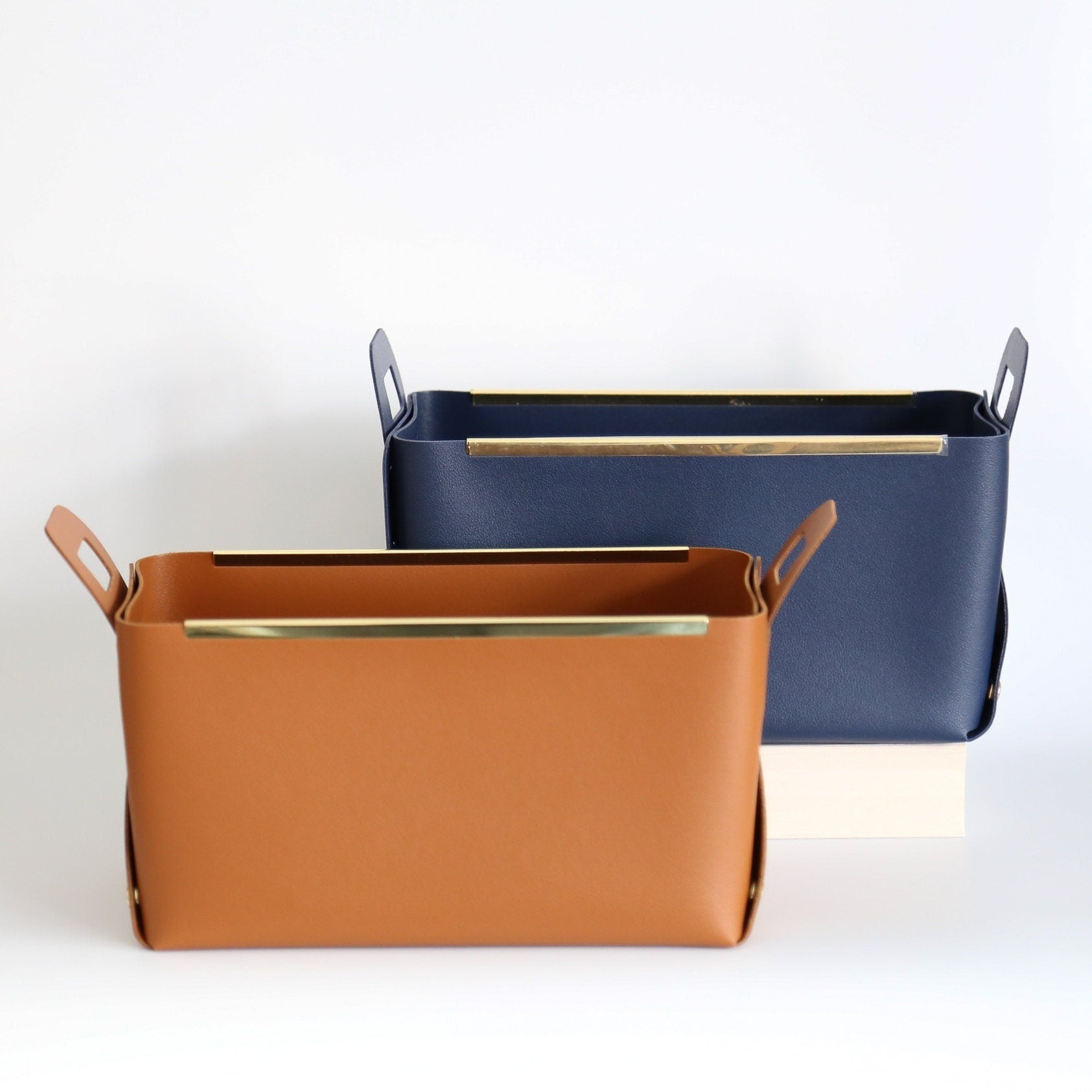 Storage Basket With Metal Edge