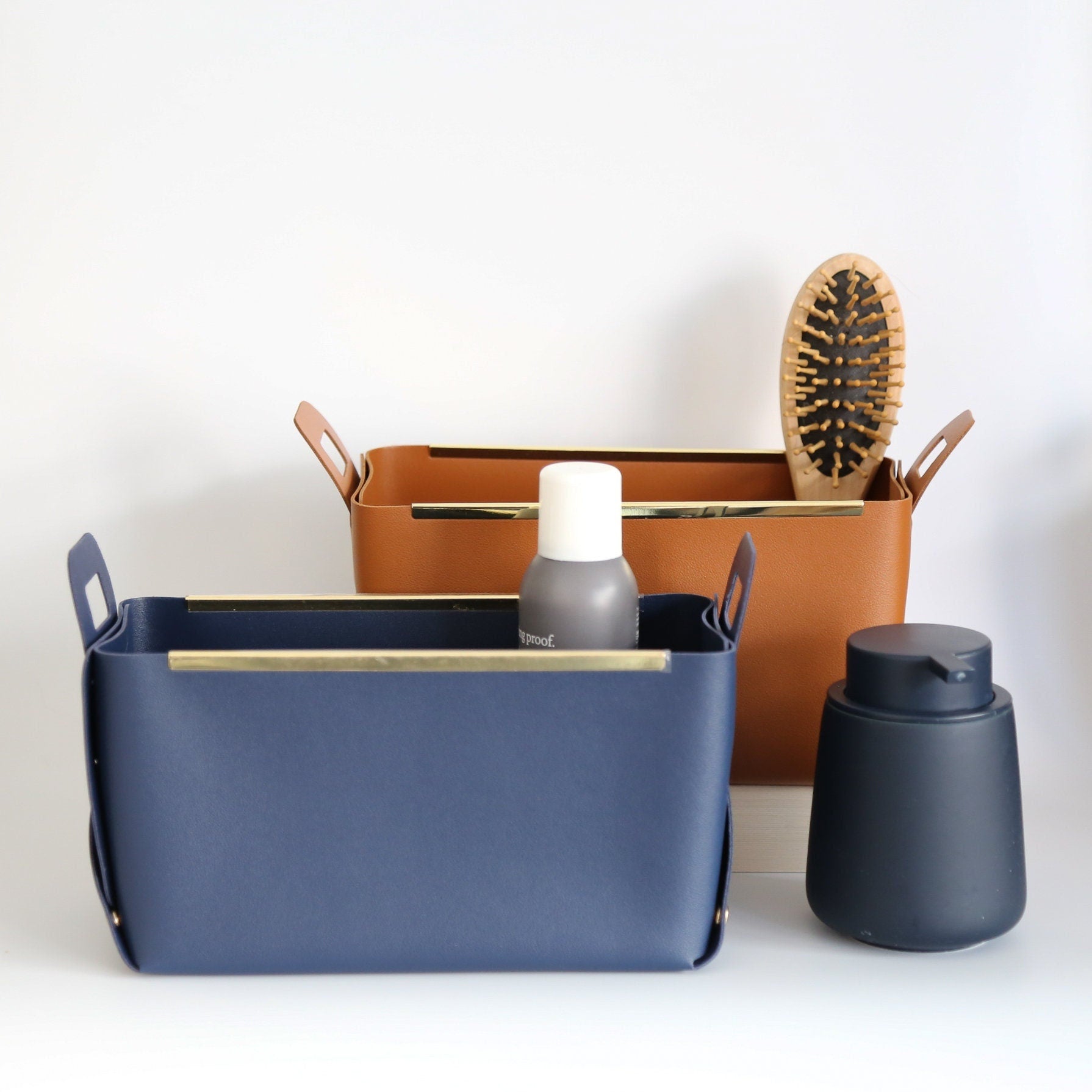 Storage Basket With Metal Edge