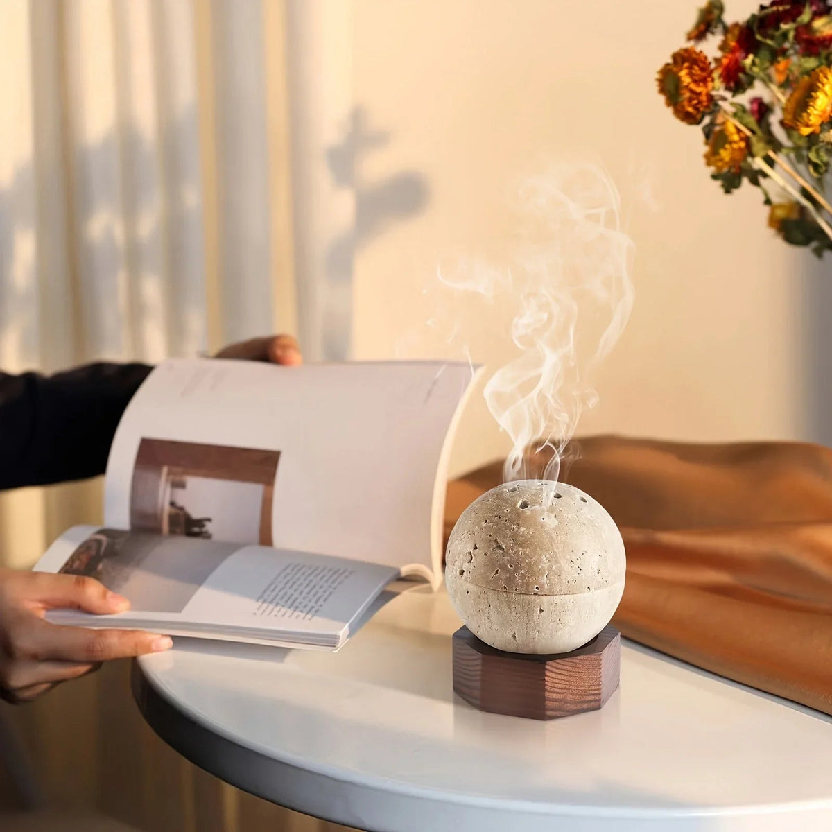 Incense Burner - Handmade Natural Round — House of Avana, view 2 of 20