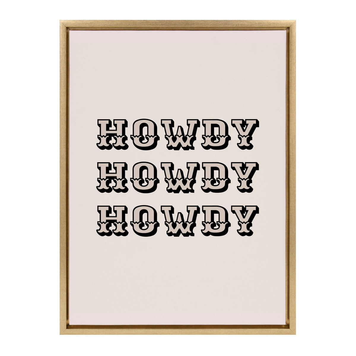 Sylvie Howdy Western Framed Canvas by Honey Island Studio