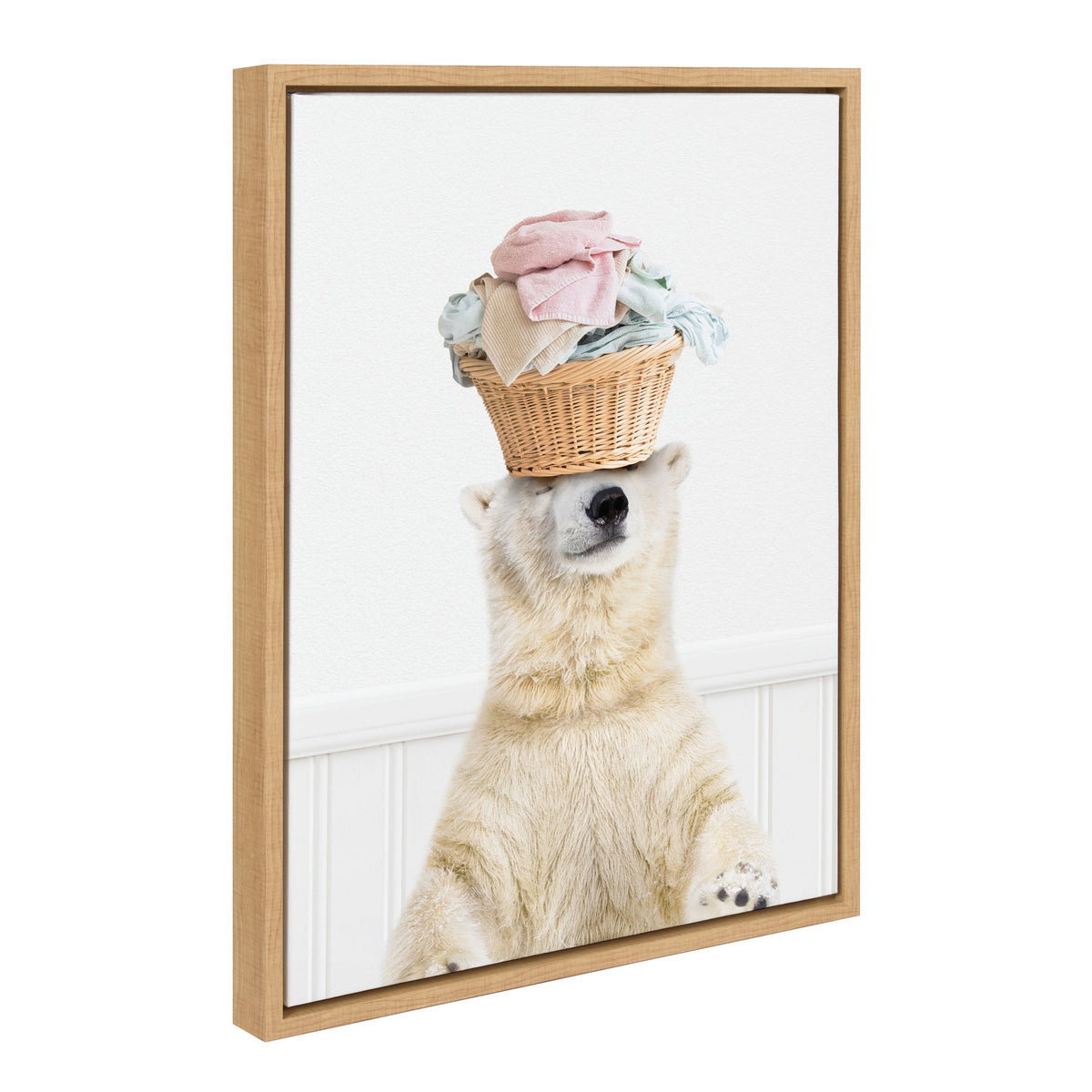 Sylvie Sorting Life Polar Bear 2 Framed Canvas by Amy Peterson Art Studio