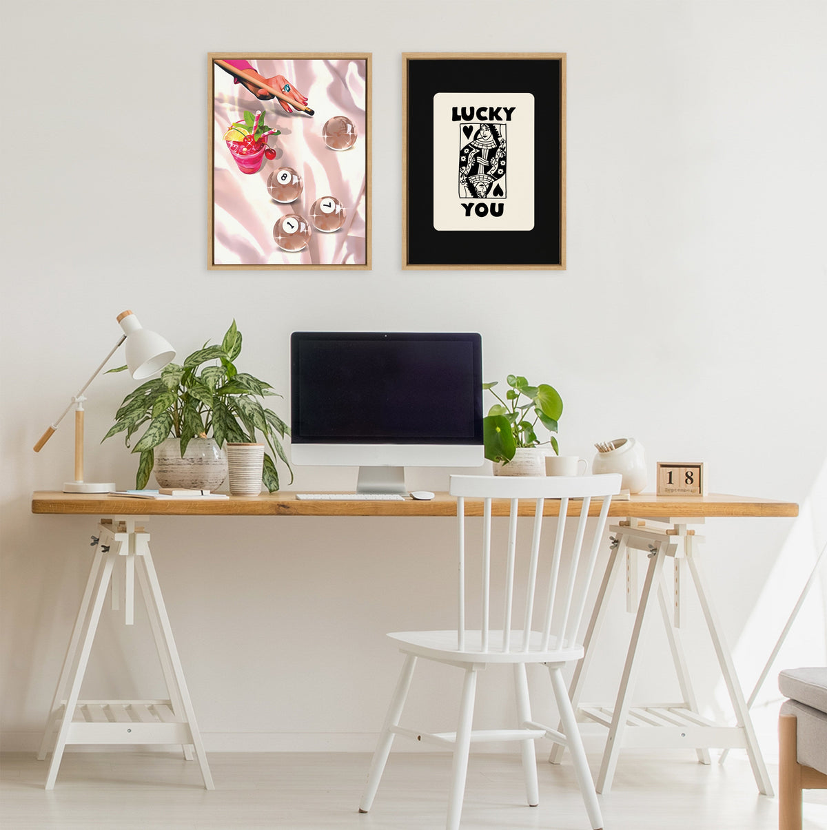 Sylvie Lucky You Framed Canvas by Honey Island Studio