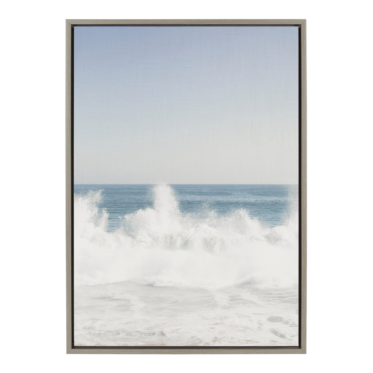 Sylvie Waves Crashing Framed Canvas by Caroline Mint