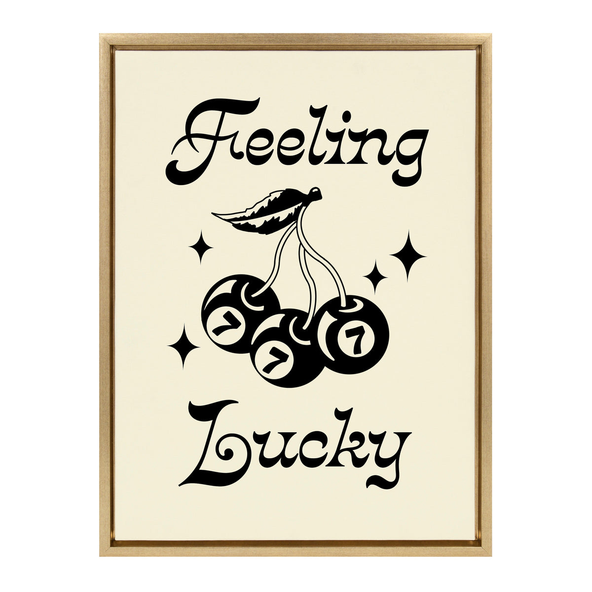 Sylvie Feeling Lucky Cherries Framed Canvas by Alli Standefer