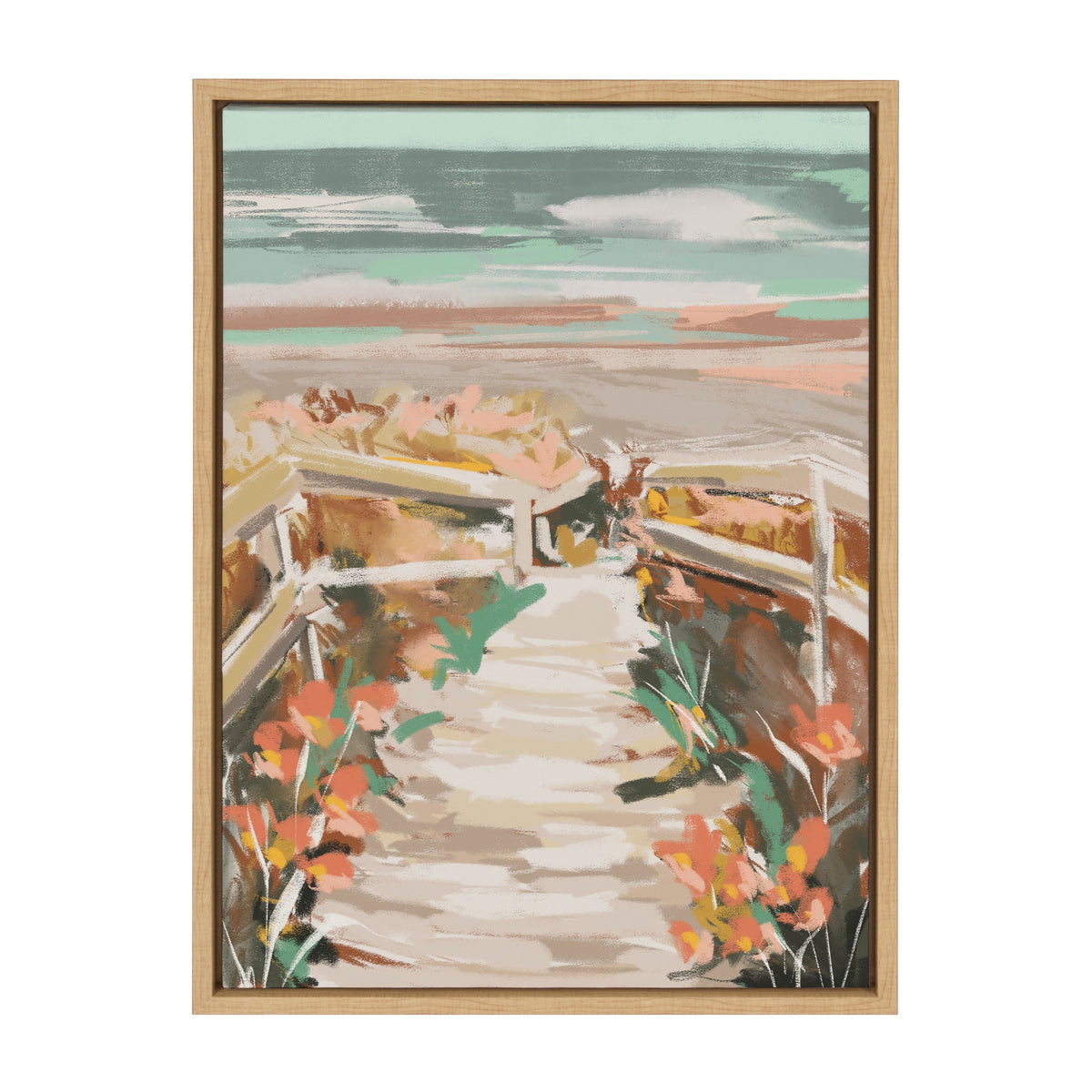 Sylvie Landscape 08 Beach Framed Canvas by Annie Quigley