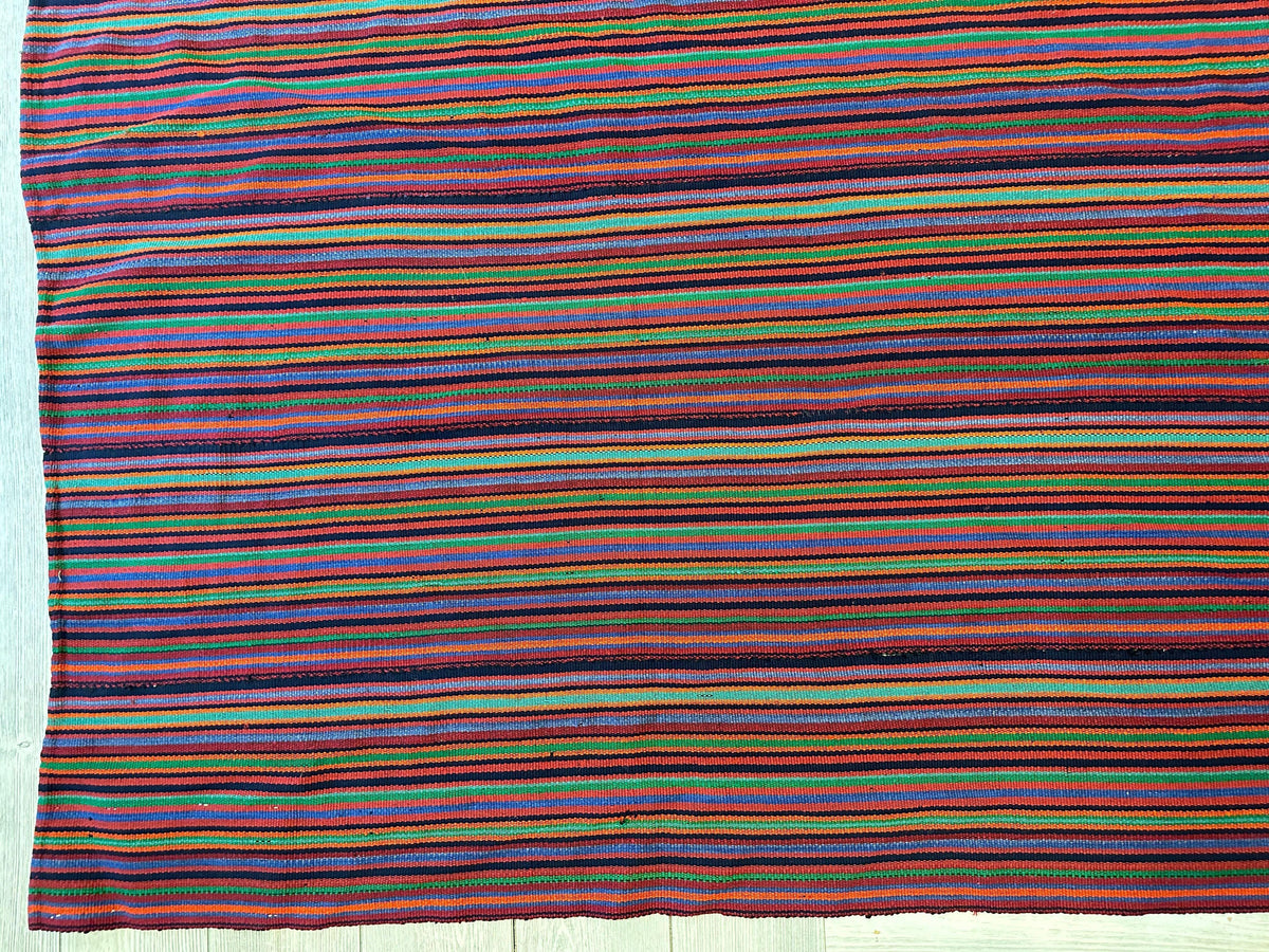 Antique Persian Kilim Rug 9x9 | Red, Purple & Burgundy | Hand-Woven Wool Flatweave - Rugistan, view 13