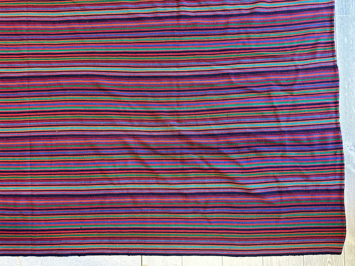 Antique Persian Kilim Rug 9x9 | Red, Purple & Burgundy | Hand-Woven Wool Flatweave - Rugistan, view 16
