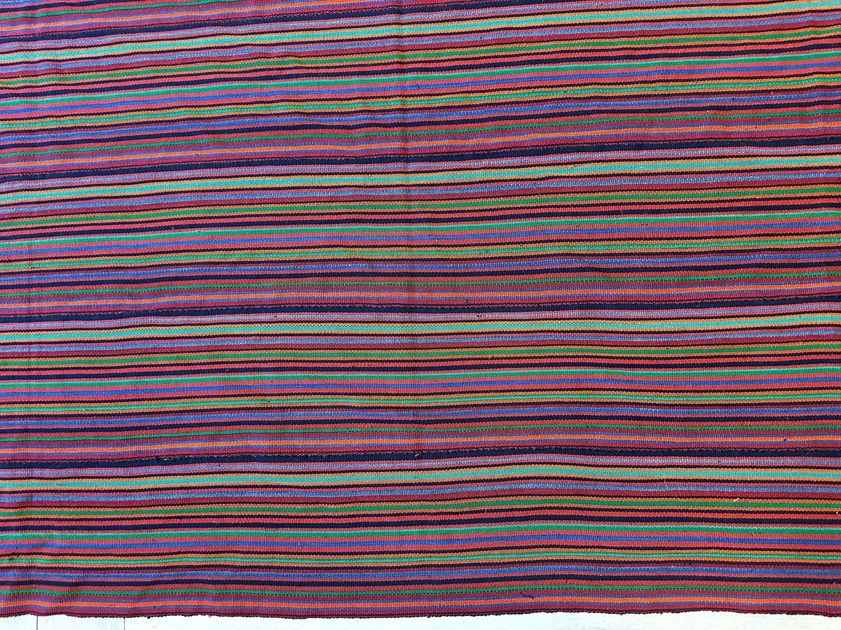 Antique Persian Kilim Rug 9x9 | Red, Purple & Burgundy | Hand-Woven Wool Flatweave - Rugistan, view 5