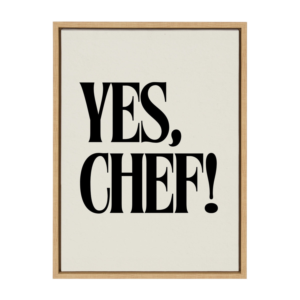 Sylvie Yes Chef Framed Canvas by Saint and Sailor Studios