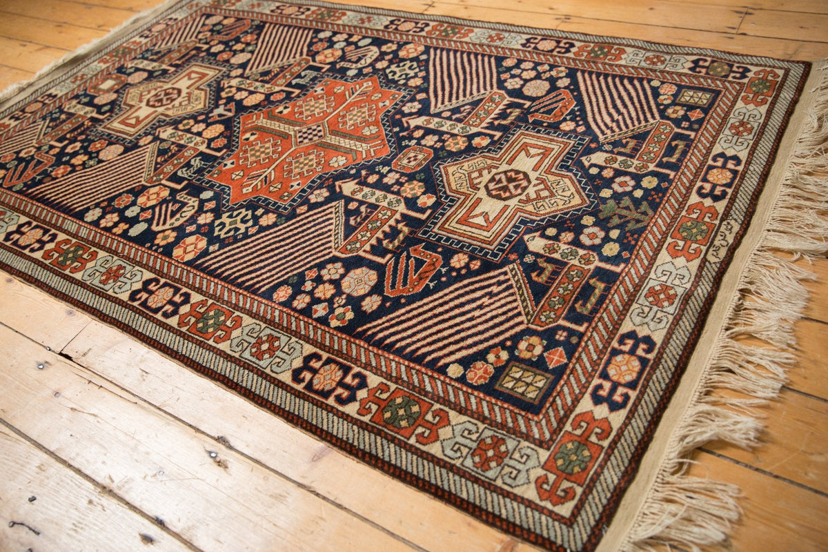 4x6.5 Vintage Romanian Akstafa Design Rug