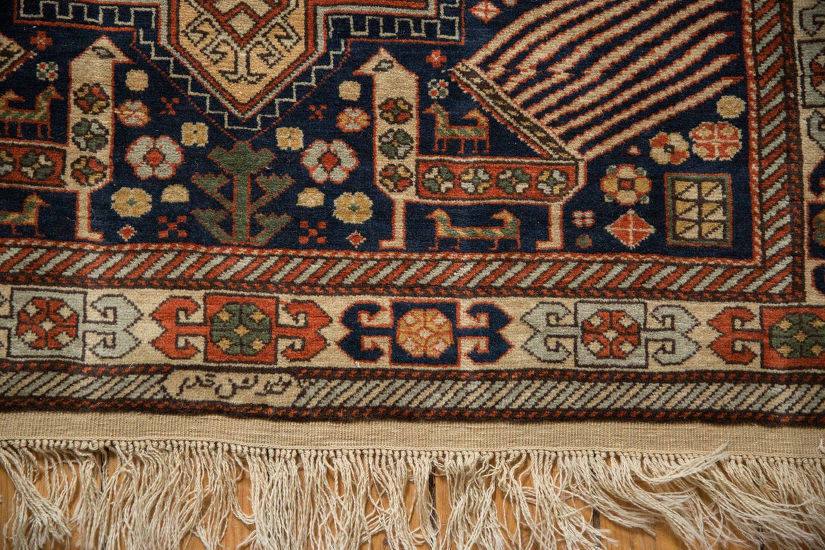 4x6.5 Vintage Romanian Akstafa Design Rug