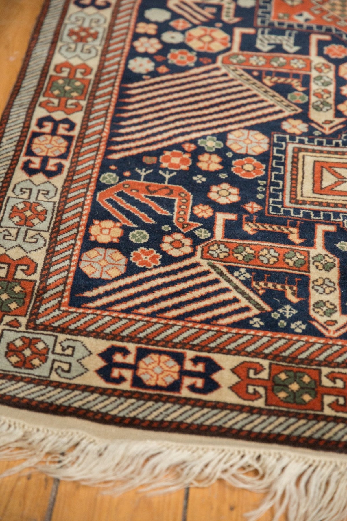 4x6.5 Vintage Romanian Akstafa Design Rug