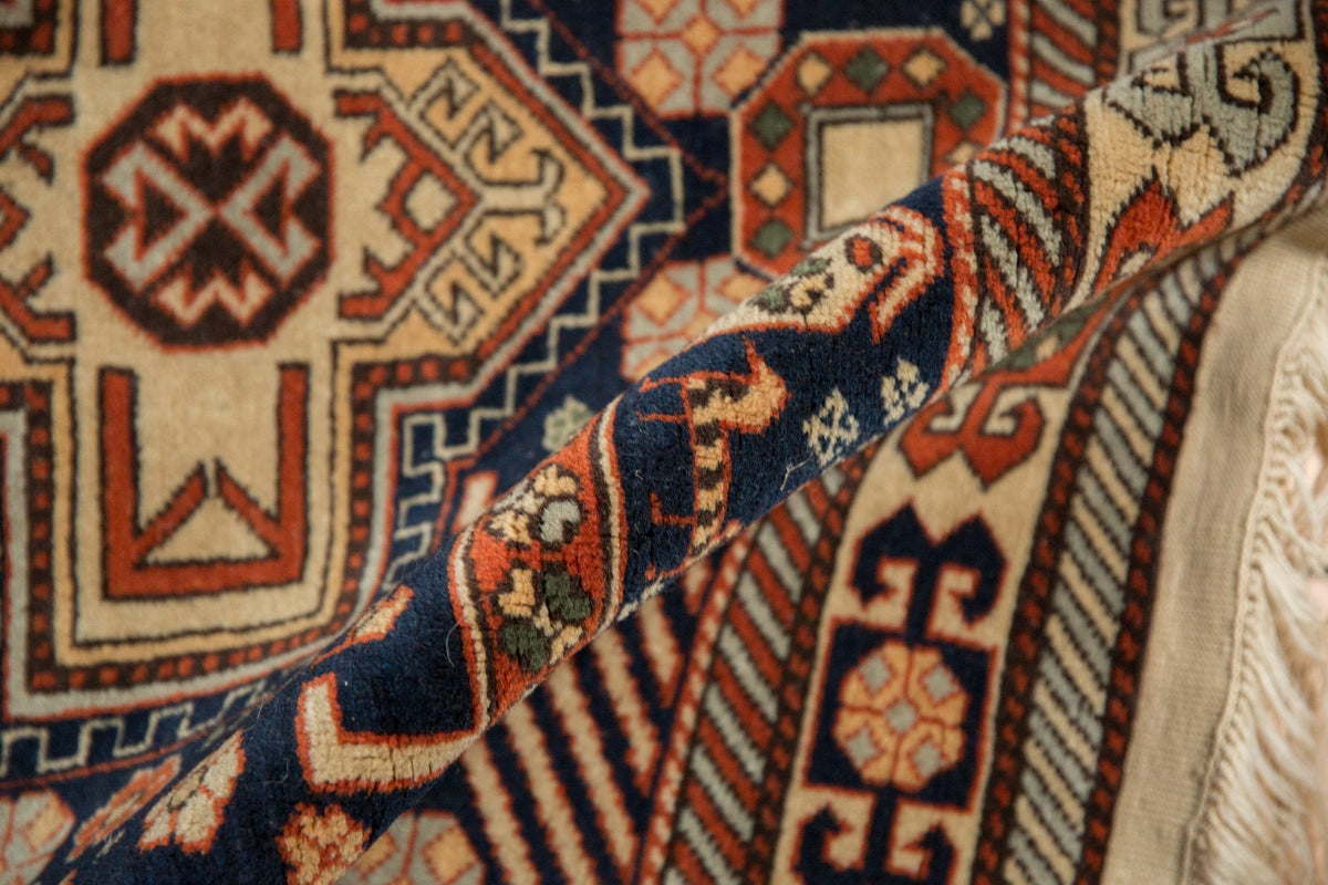 4x6.5 Vintage Romanian Akstafa Design Rug