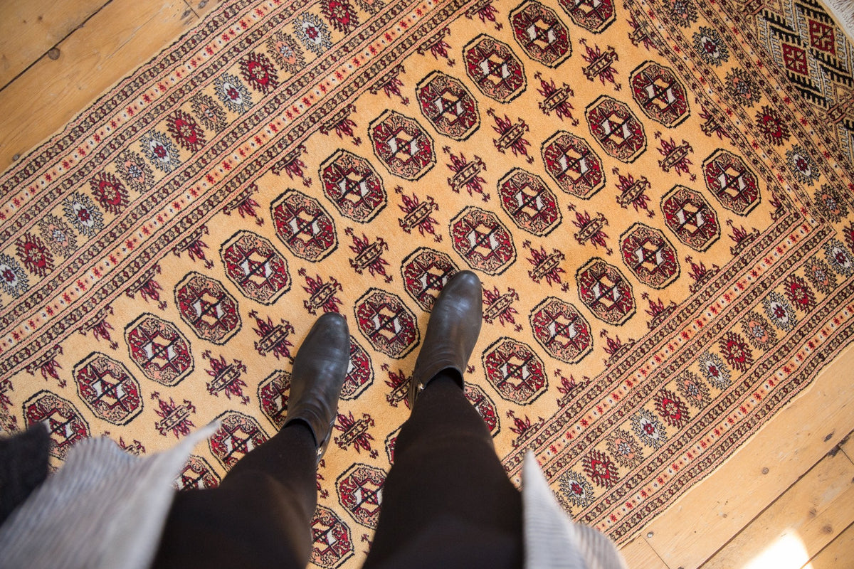 4x6.5 Vintage Pakistani Bokhara Design Rug