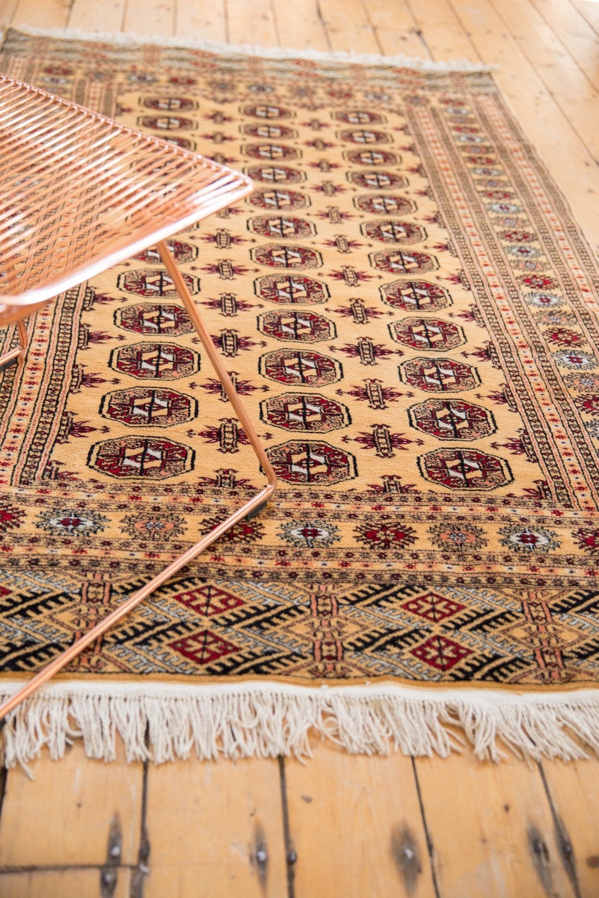 4x6.5 Vintage Pakistani Bokhara Design Rug