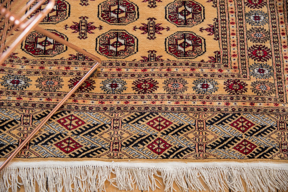 4x6.5 Vintage Pakistani Bokhara Design Rug